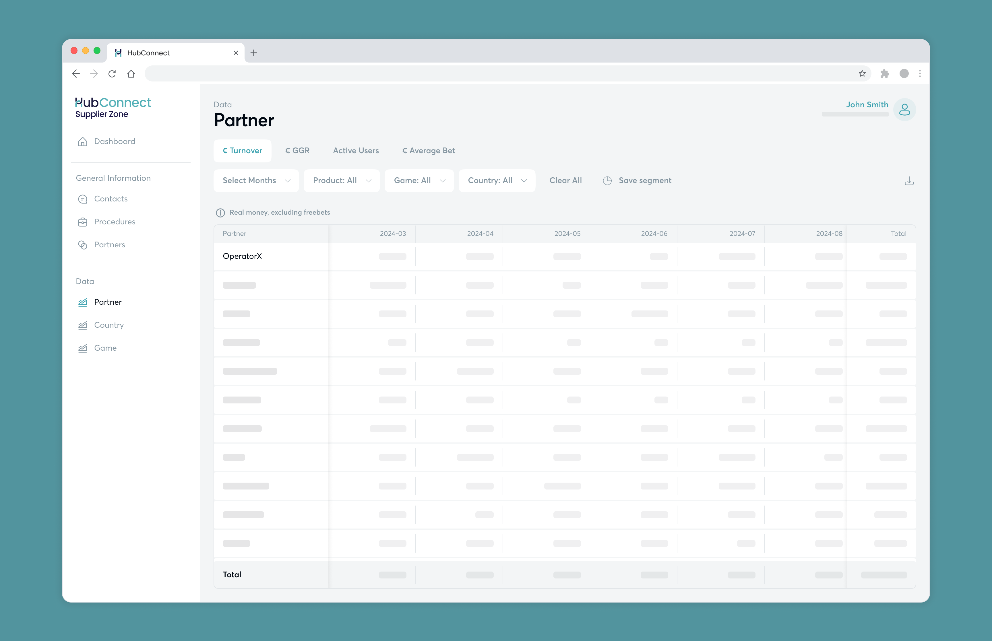 HubConnect supplier zone partner data interface